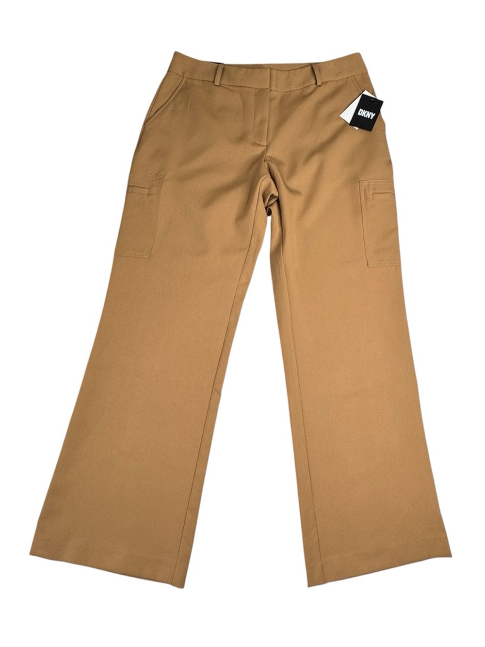 DKNY Women's Brown Wide Leg Cargo Pants NWT Size 12 High Rise